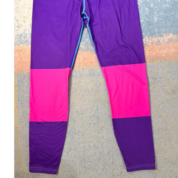 OOSC Womens Base Layer Colorblock‎ Leggings Athletic Pants Size L Skiing Workout - Picture 12 of 13